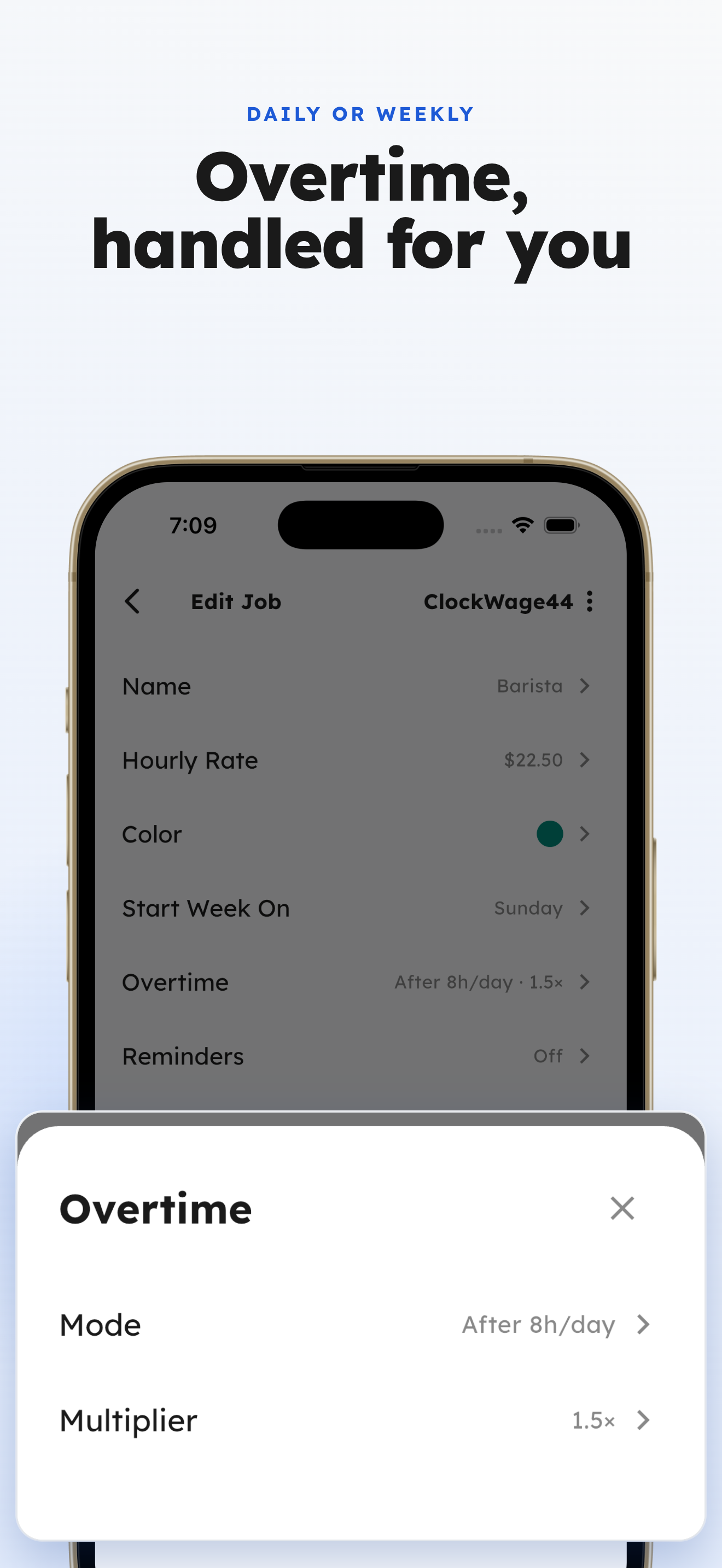 ClockWage44 — Overtime