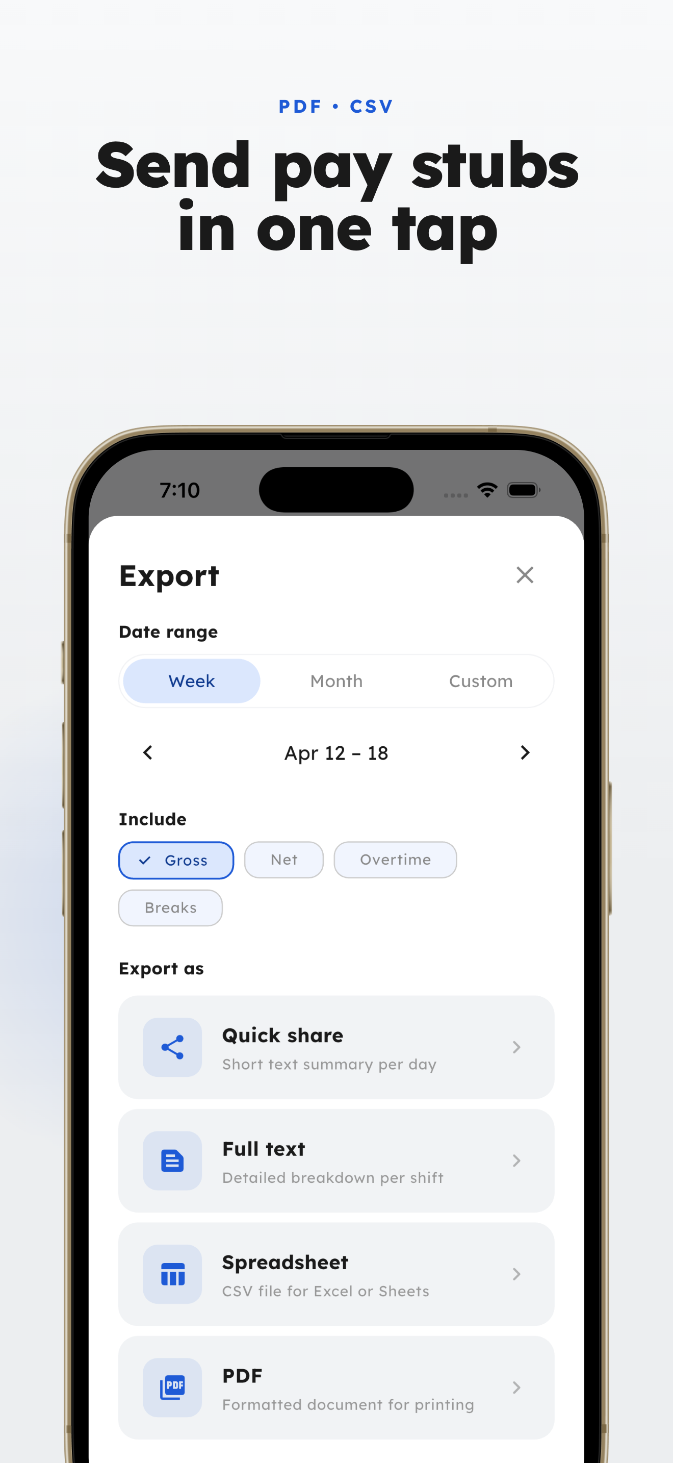 ClockWage44 — Export